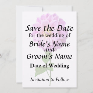Save The Date Dahlia Rose Avec Dew