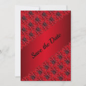 Save The Date Dahlias rouge sang dans le style gothique, enregis (Devant)