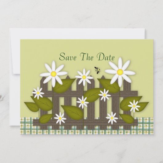 Save The Date Daisies Enregistrer La Date (Devant)