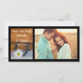 Save The Date Daisy and Horseshoe Western Wedding Enregistrer la (Devant)