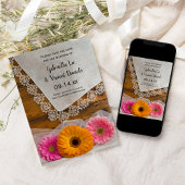 Save The Date Daisy Trio et Mariage campagnard dentelle Enregist