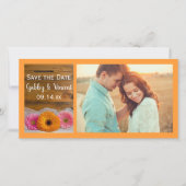 Save The Date Daisy Trio Grange Mariage Enregistrer la date Phot (Devant)