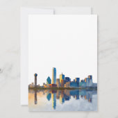 Save The Date Dallas Skyline Watercolor Destination Wedding (Dos)
