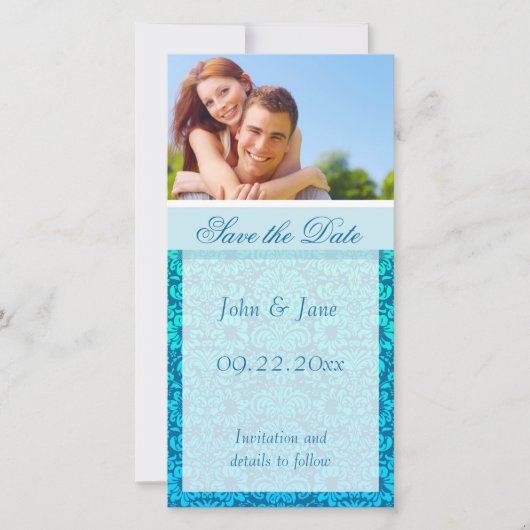 Save The Date Damas bleu/photo "Save the Date" (Devant)