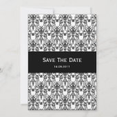 Save The Date Damas noir & blanc Enregistrer la date (Dos)