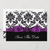 Save The Date damas violet Enregistrer la date (Devant / Derrière)