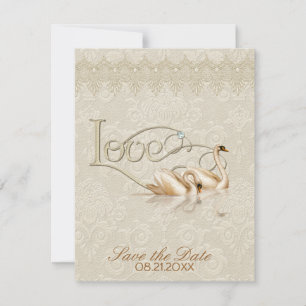 Save The Date Damask Elegance