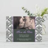 Save The Date damask ; enregistrer la date (Debout devant)