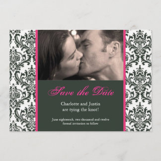 Save The Date damask ; enregistrer la date