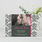 Save The Date damask ; enregistrer la date (Debout devant)