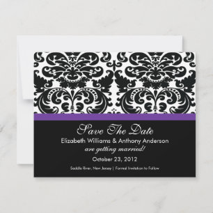 Save The Date Damask Enregistrer La Date Annonce Inscription