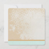 Save The Date Damask Peacock Bird Cage Wedding Enregistrer la da (Dos)