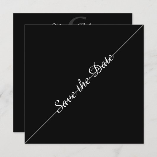 Save The Date Dans Vogue Minimalist Enregistrer La Date (Devant / Derrière)