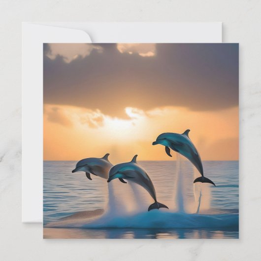 Save The Date Danser dans le Dusk : Trois dauphins sauter (Dos)