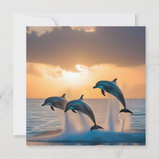 Save The Date Danser dans le Dusk : Trois dauphins sauter (Devant)