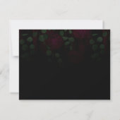 Save The Date Dark Gothic Fuchsia Mariage Floral Enregistrer La  (Dos)