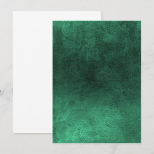 Save The Date Dark Grunge - Vert (Devant / Derrière)