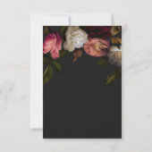 Save The Date Dark Moody Burgundy Cream Peonies Black (Dos)