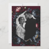 Save The Date Dark Moody Romantic Peony Mariage gothique Photo (Dos)