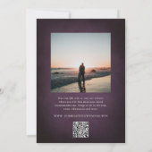 Save The Date Dark Purple Fine Art Floral Elegant Wedding (Dos)