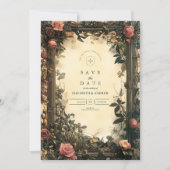 Save The Date Dark Romance Art Nouveau Mariage (Devant)