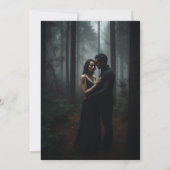 Save The Date Dark Romantic Black Peony Floral Mariage Photo (Dos)