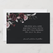 Save The Date Dark Romantic Roses Black Wedding (Dos)