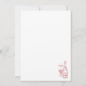 Save The Date Date de mariage rouge dessinée à la main de façon (Dos)