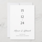 Save The Date Date de sauvegarde de mariage numérique moderne (Devant)