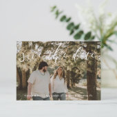 Save The Date "Date Mariage Personnalisée Rustique à Conserver" (Debout devant)