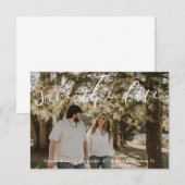 Save The Date "Date Mariage Personnalisée Rustique à Conserver" (Devant / Derrière)