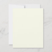 Save The Date Date moderne Sage de phoque Vert Mariage RSVP (Dos)