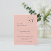 Save The Date Date moderne Seal Blush Rose Wedding RSVP (Debout devant)