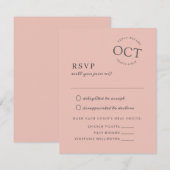 Save The Date Date moderne Seal Blush Rose Wedding RSVP (Devant / Derrière)