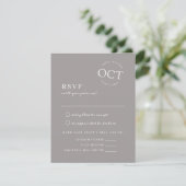 Save The Date Date moderne Seal Soft Grey Mariage Inviter RSVP (Debout devant)