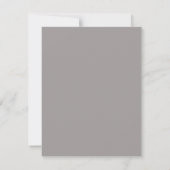 Save The Date Date moderne Seal Soft Grey Mariage Inviter RSVP (Dos)
