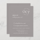 Save The Date Date moderne Seal Soft Grey Mariage Inviter RSVP (Devant / Derrière)