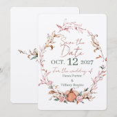 Save The Date Dates de sauvegarde de la chute romantique (Devant / Derrière)