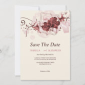 Save The Date De Beaux Arrangements Floraux Économisent La Date (Devant)