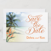 Save The Date Debra Emerald Waters Beach Enregistrer la date | p (Devant)