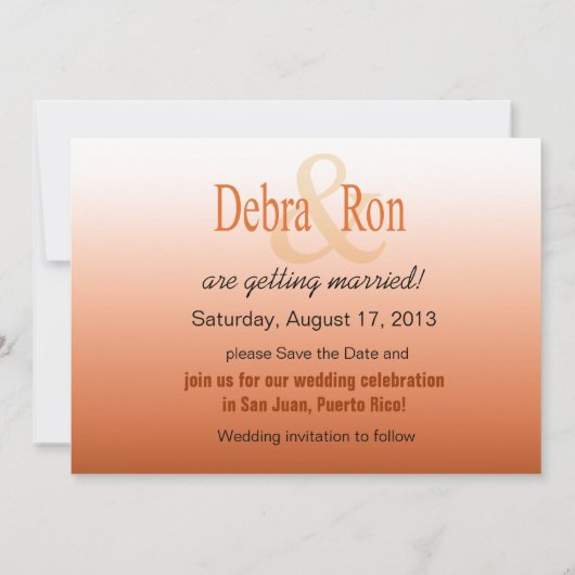 Save The Date Debra Emerald Waters Beach Enregistrer la date | p (Dos)