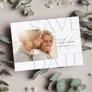 Save The Date Décalage Photo horizontale moderne