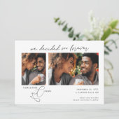 Save The Date Décidé sur Forever Script 2 photos Texte noir Enre (Debout devant)