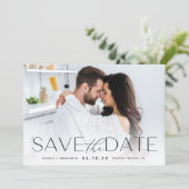 Save The Date Déclaration Moderne | Photo Horizontale (Debout devant)