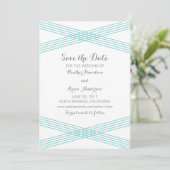 Save The Date Déco moderne turquoise Enregistrer la date Invitat (Debout devant)