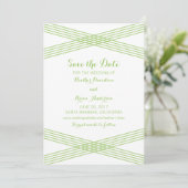 Save The Date Déco moderne verte Enregistrer l'Invitation de dat (Debout devant)