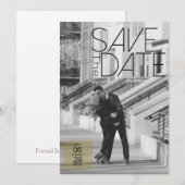 Save The Date Déco Urbaine Enregistrer la date | MARIAGE (Devant / Derrière)