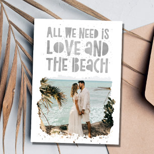 Save The Date Décontracté Beach Destination Mariage Enregistrer 
