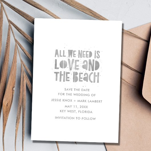 Save The Date Décontracté Beach Destination Mariage Enregistrer