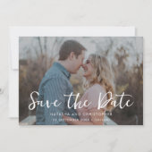 Save The Date Décontracté manuscrit superposition photo QR Code  (Devant)